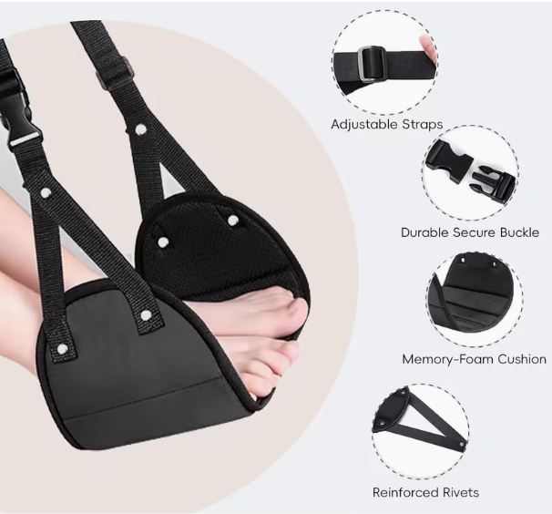Travel Accessories Long Haul - Regulowany podnóżek z przenośnym hamakiem na