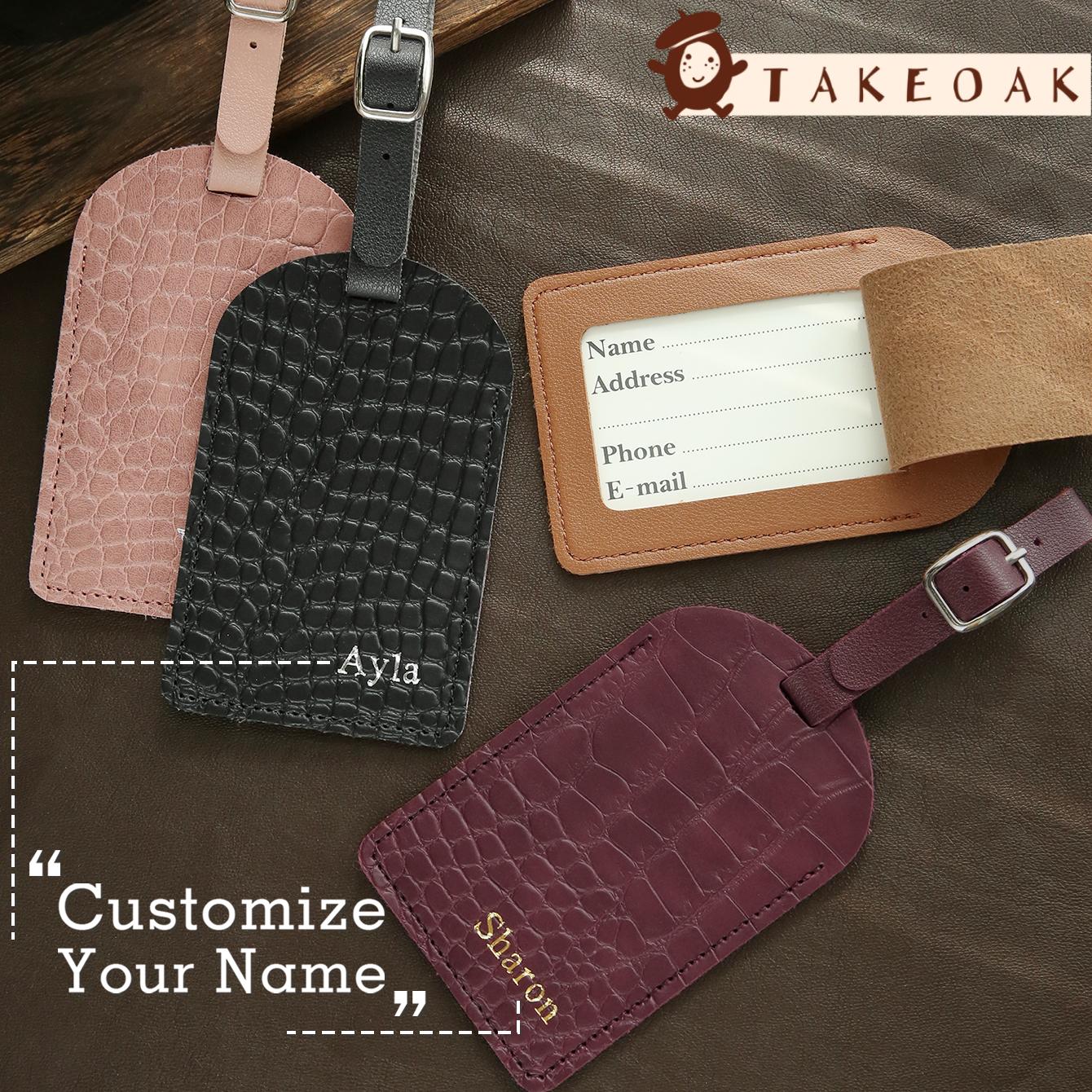 Travel Packing Cube - Personalizowana skórzana zawieszka do bagażu z