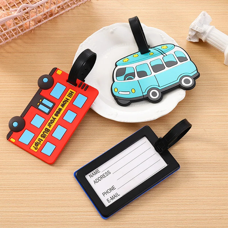 Travel Packing Cube - Cute Cartoon Cars PVC Silikonowe przywieszki